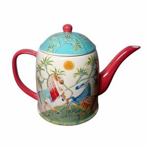 Anthropologie Paige Gemmel Eastern Animal Tea Pot Colorful Artisan Ceramic Horse